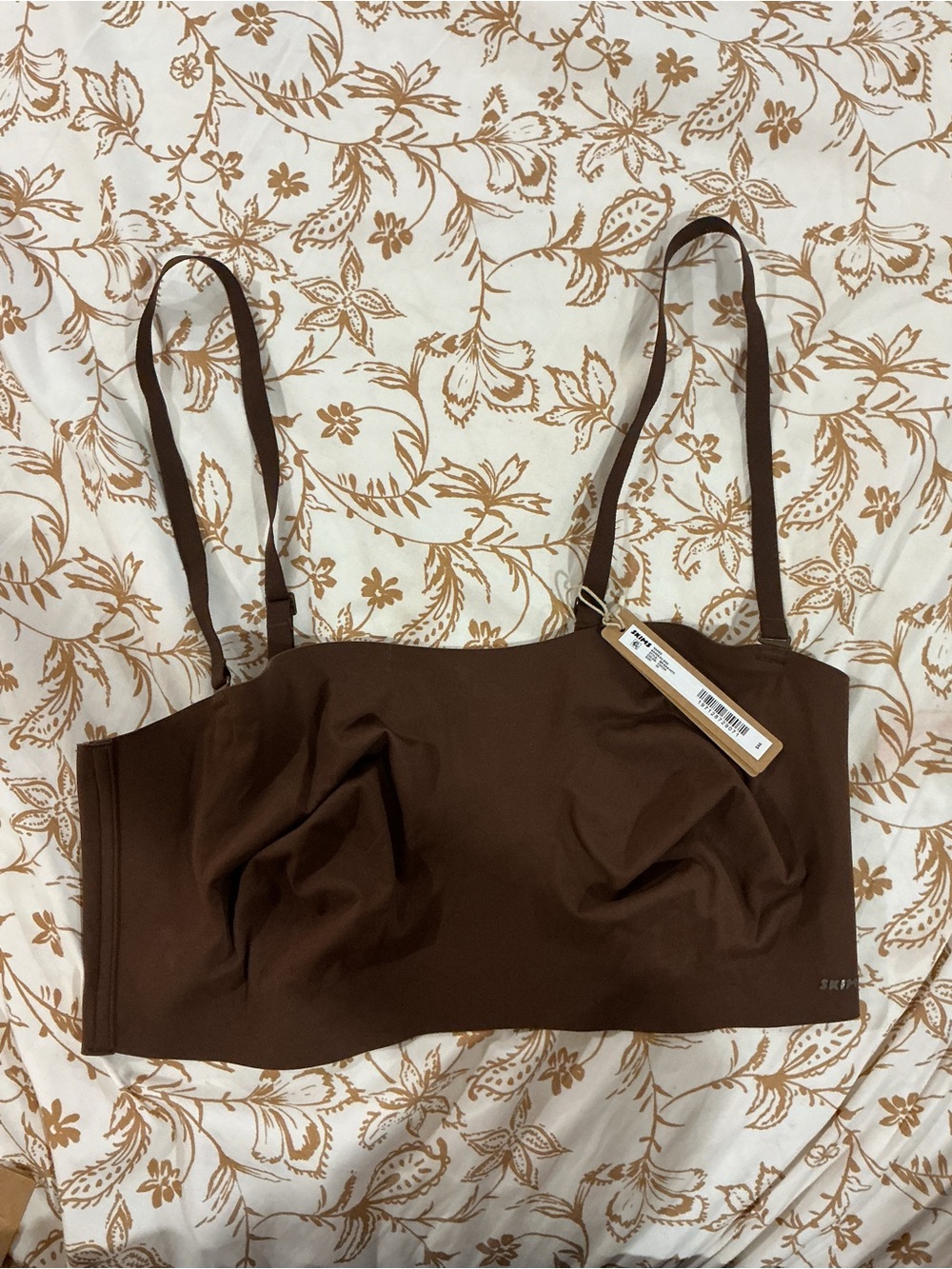 Skims naked bandeau bra color cocoa size 3X NWT